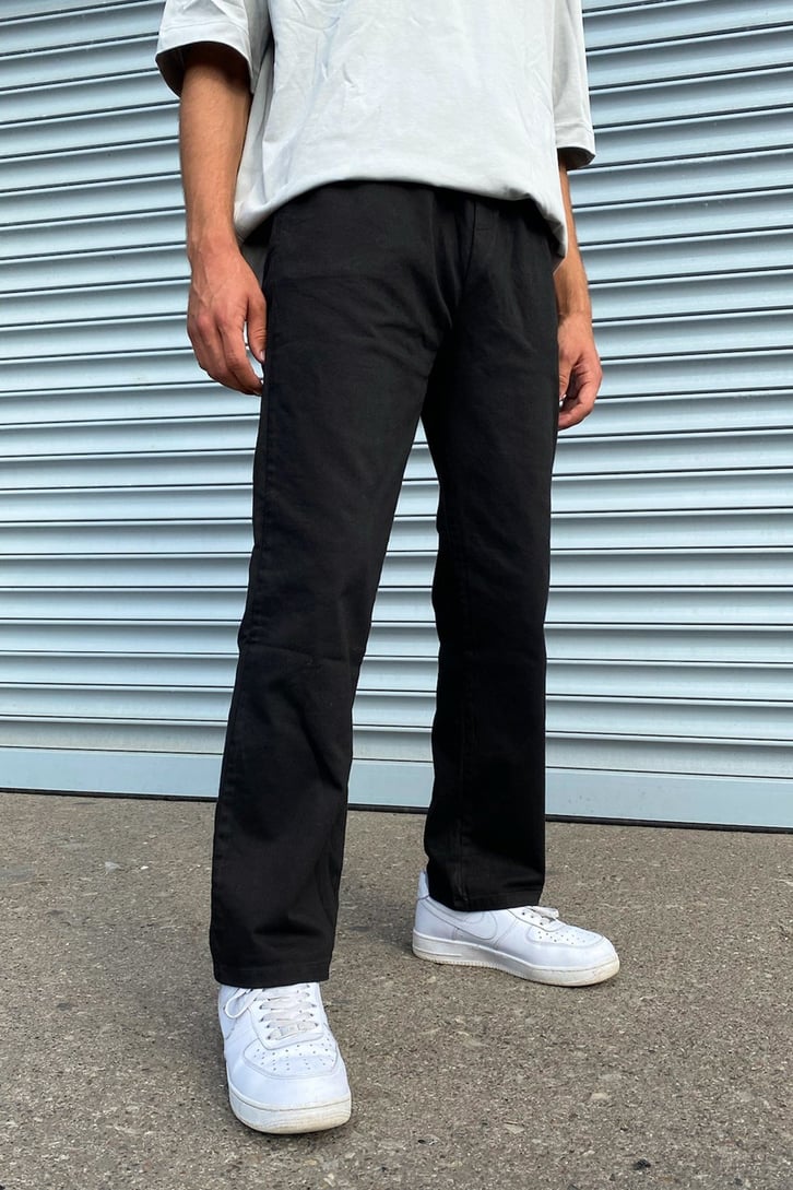 Flaw Atelier Bel Lastikli Siyah Regular Fit Jean