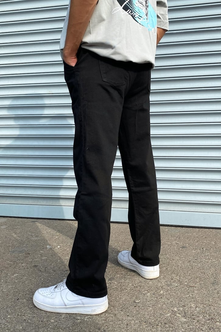 Flaw Atelier Bel Lastikli Siyah Regular Fit Jean