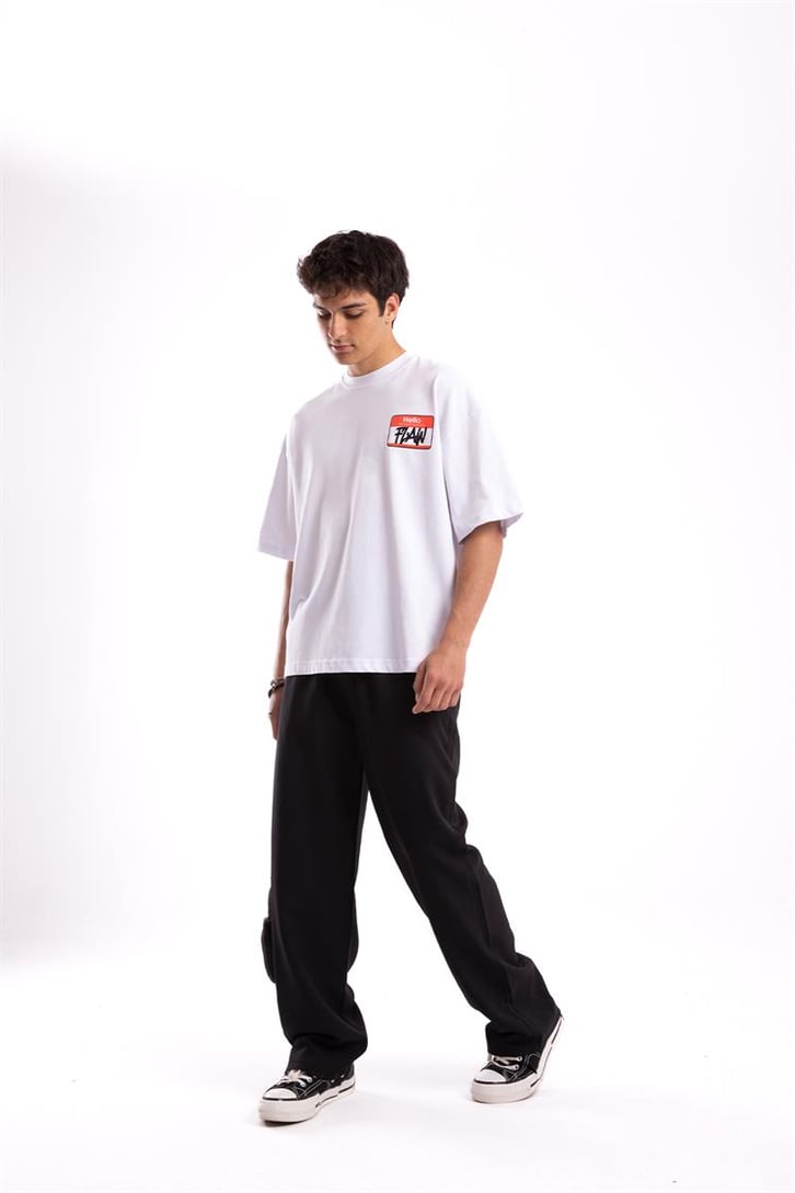 Flaw Atelier Best Brand Flaw Printed Beyaz Oversize Tshirt