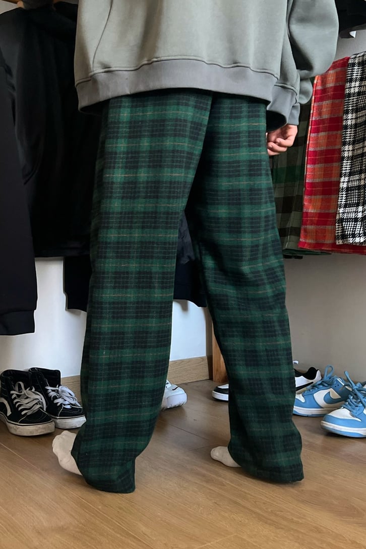 Flaw Atelier Ekose Kalın Kumaş Pijama Eşofman