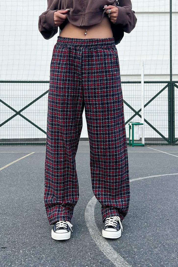 Flaw Atelier Ekose Kalın Kumaş Pijama Eşofman