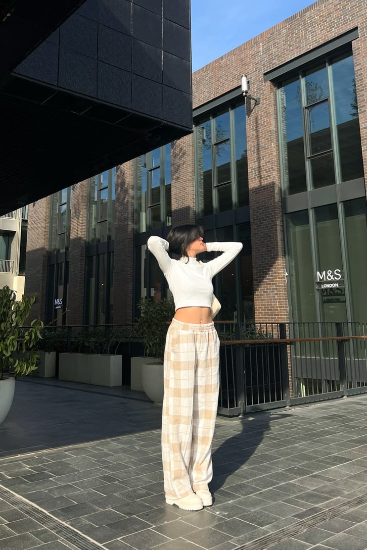 Flaw Atelier Ekose Kalın Kumaş Pijama Eşofman