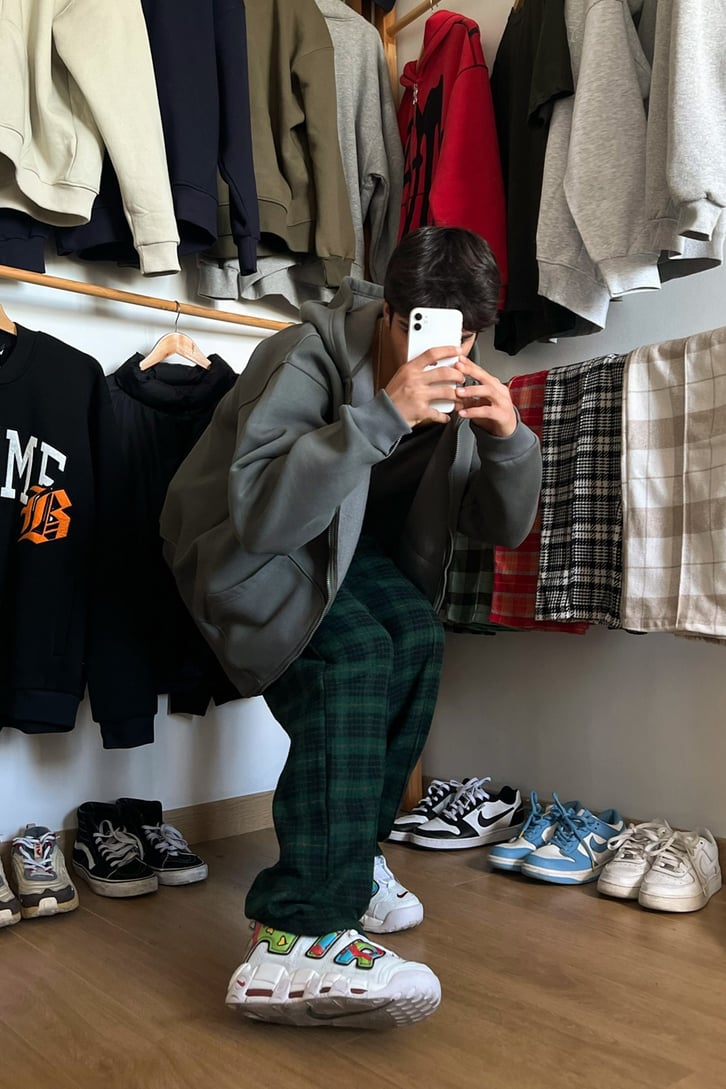 Flaw Atelier Ekose Kalın Kumaş Pijama Eşofman