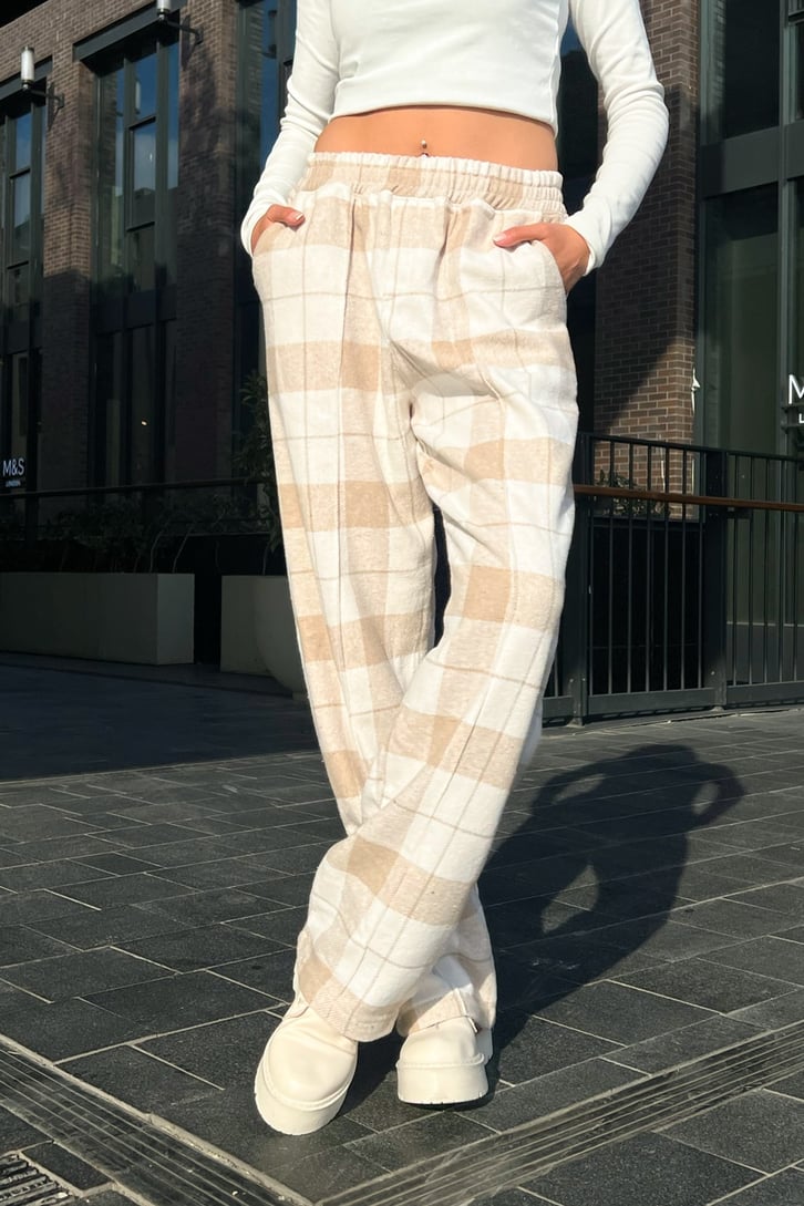 Flaw Atelier Ekose Kalın Kumaş Pijama Eşofman