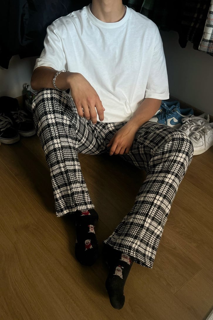 Flaw Atelier Ekose Kalın Kumaş Pijama Eşofman