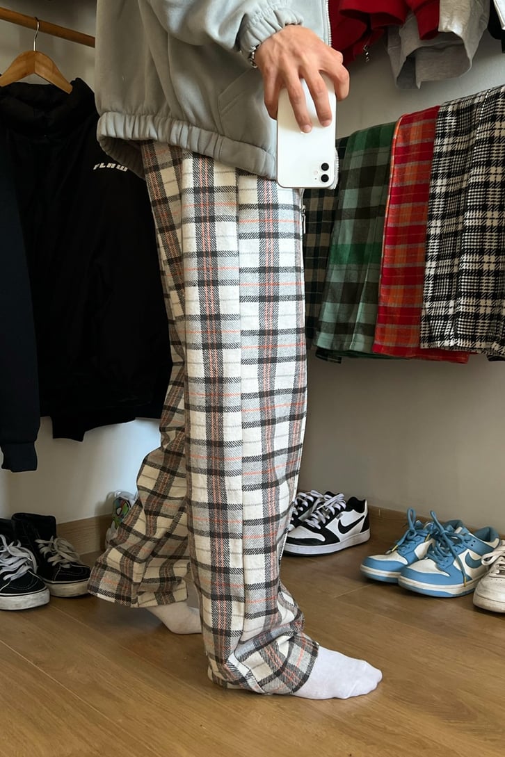 Flaw Atelier Ekose Kalın Kumaş Pijama Eşofman