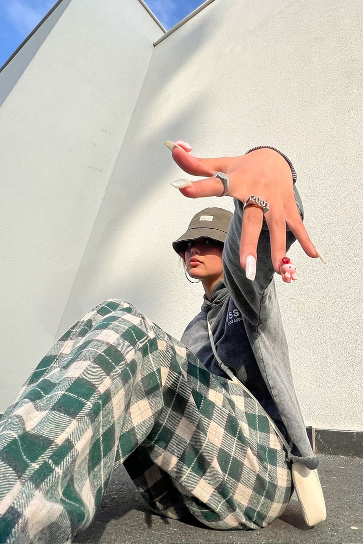 Flaw Atelier Ekose Kalın Kumaş Pijama Eşofman
