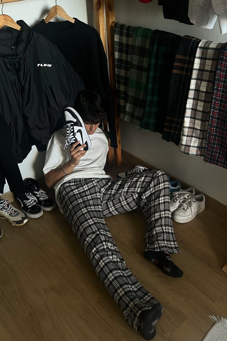 Flaw Atelier Ekose Kalın Kumaş Pijama Eşofman