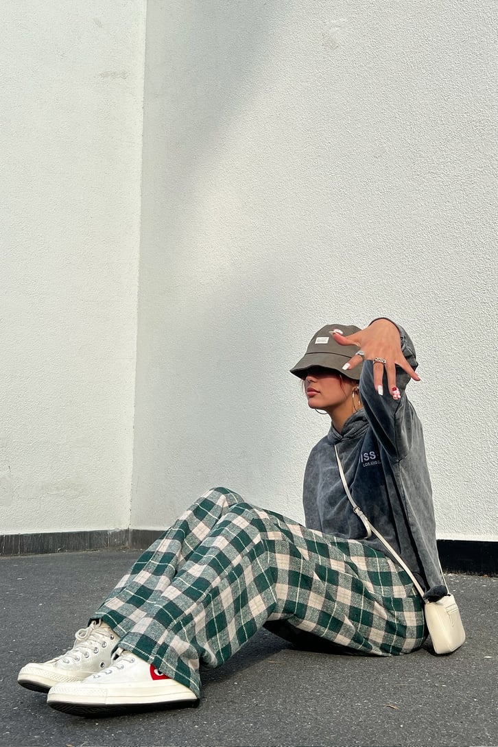Flaw Atelier Ekose Kalın Kumaş Pijama Eşofman