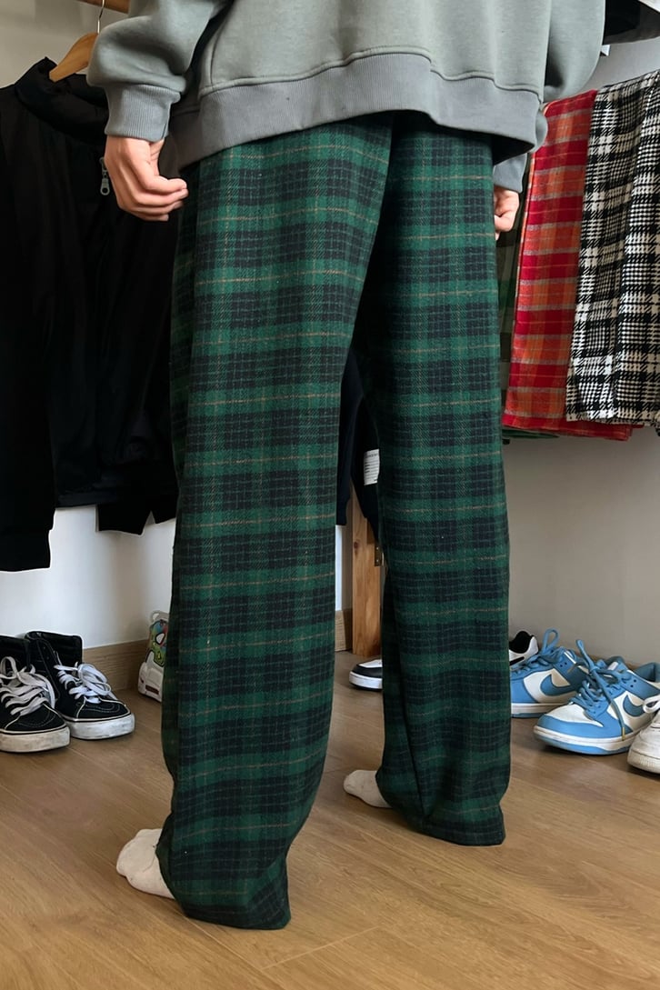 Flaw Atelier Ekose Kalın Kumaş Pijama Eşofman