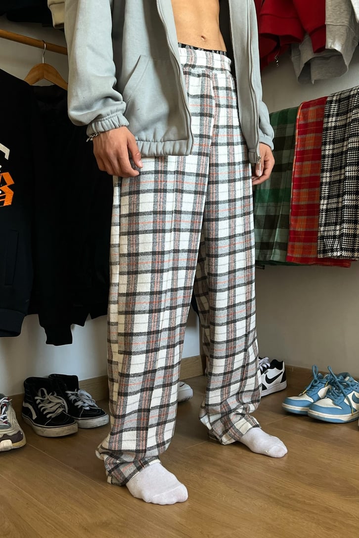 Flaw Atelier Ekose Kalın Kumaş Pijama Eşofman
