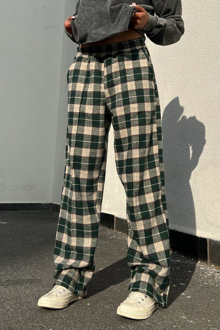 Flaw Atelier Ekose Kalın Kumaş Pijama Eşofman