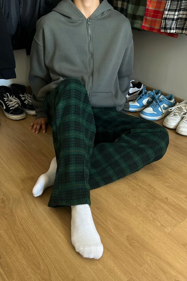 Flaw Atelier Ekose Kalın Kumaş Pijama Eşofman