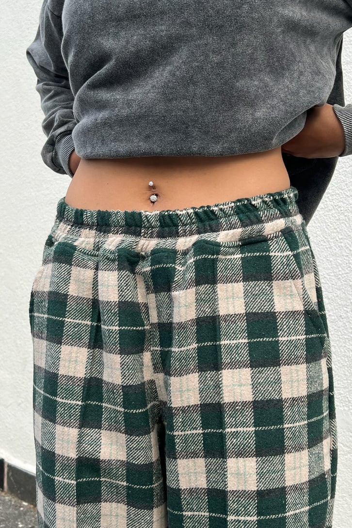 Flaw Atelier Ekose Kalın Kumaş Pijama Eşofman