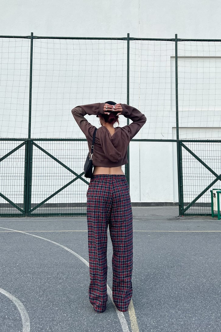 Flaw Atelier Ekose Kalın Kumaş Pijama Eşofman