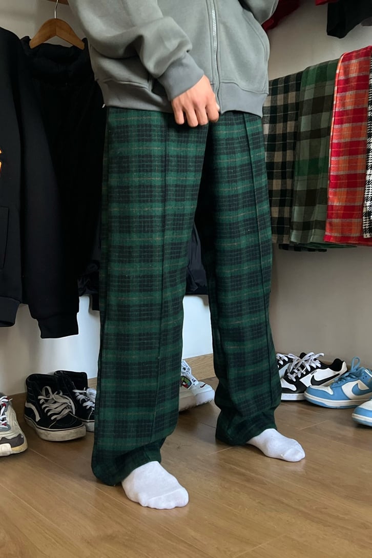 Flaw Atelier Ekose Kalın Kumaş Pijama Eşofman