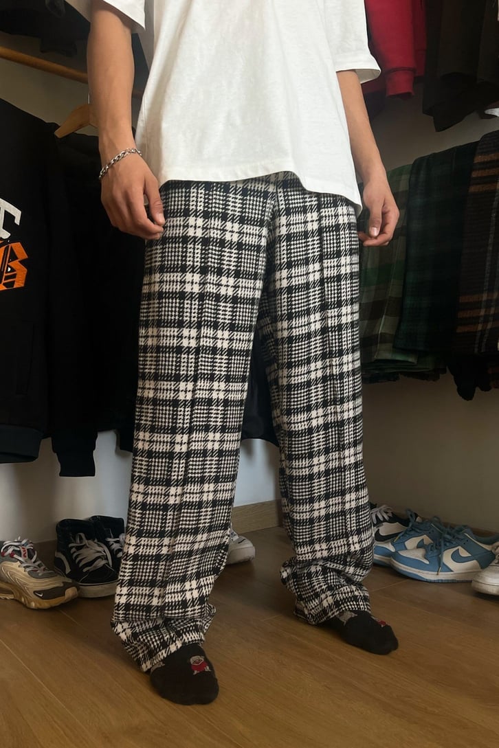 Flaw Atelier Ekose Kalın Kumaş Pijama Eşofman
