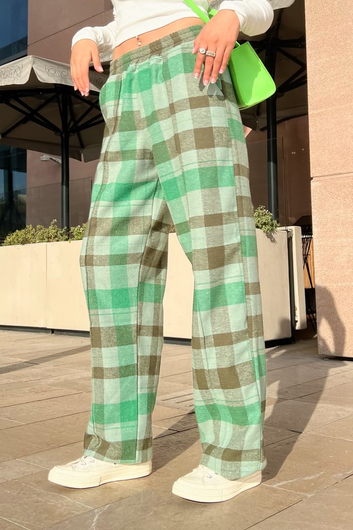 Flaw Atelier Ekose Kalın Kumaş Pijama Eşofman