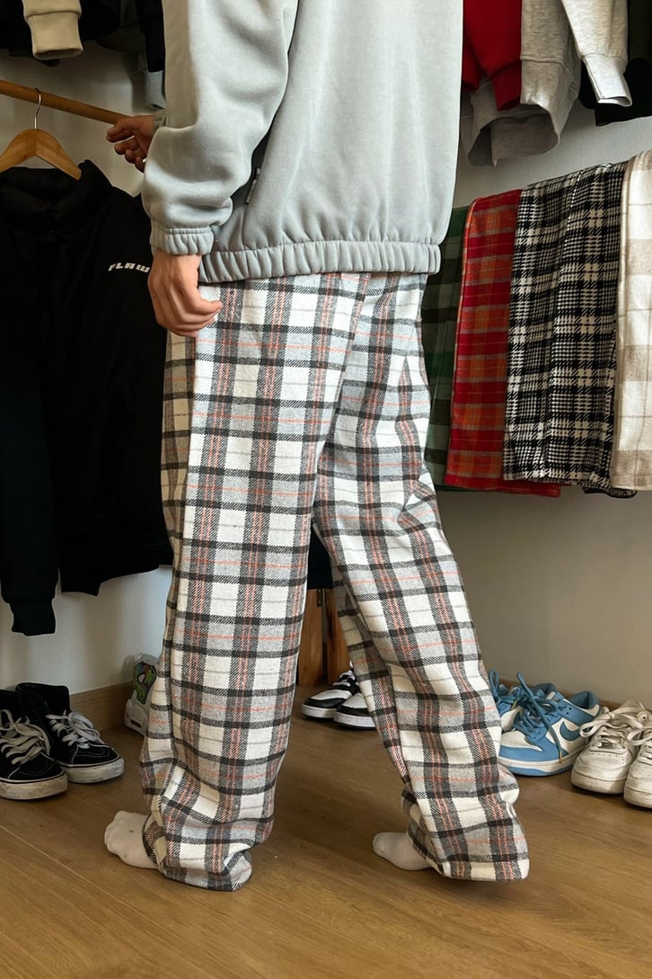 Flaw Atelier Ekose Kalın Kumaş Pijama Eşofman