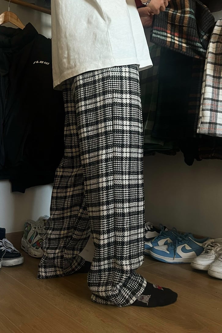 Flaw Atelier Ekose Kalın Kumaş Pijama Eşofman