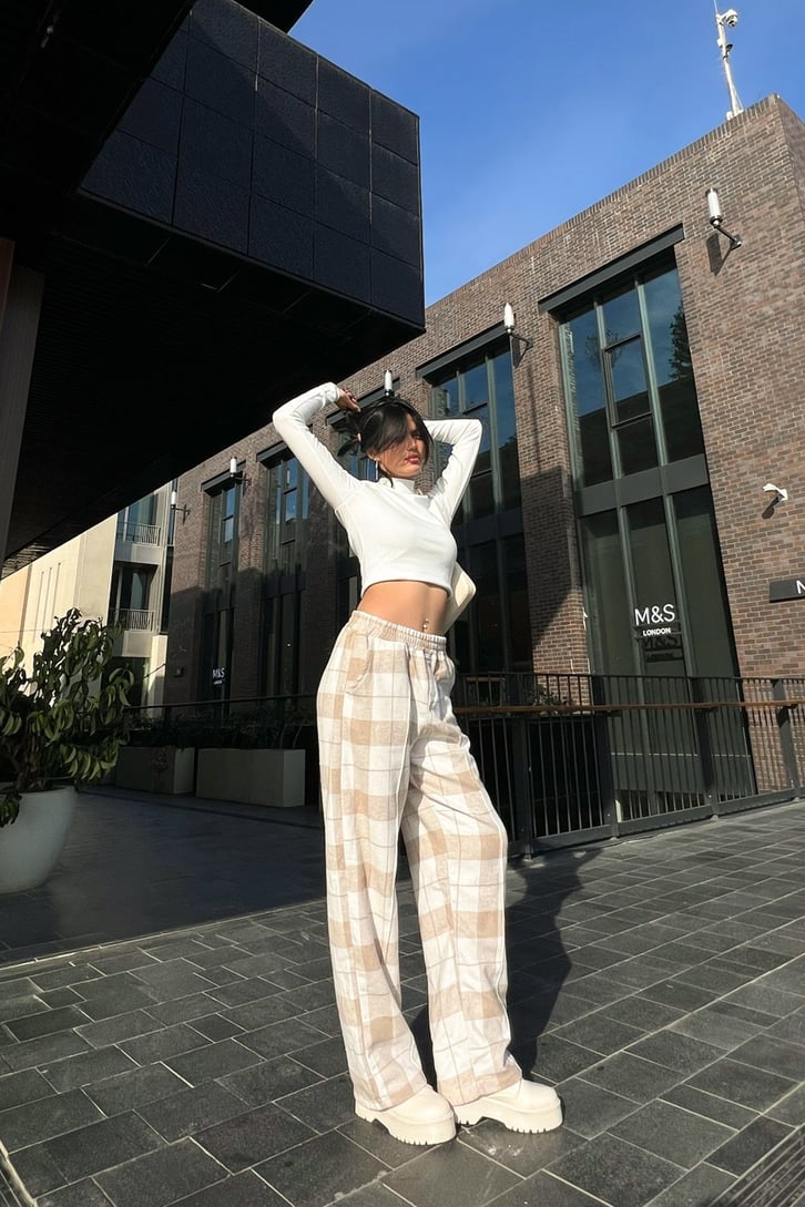 Flaw Atelier Ekose Kalın Kumaş Pijama Eşofman
