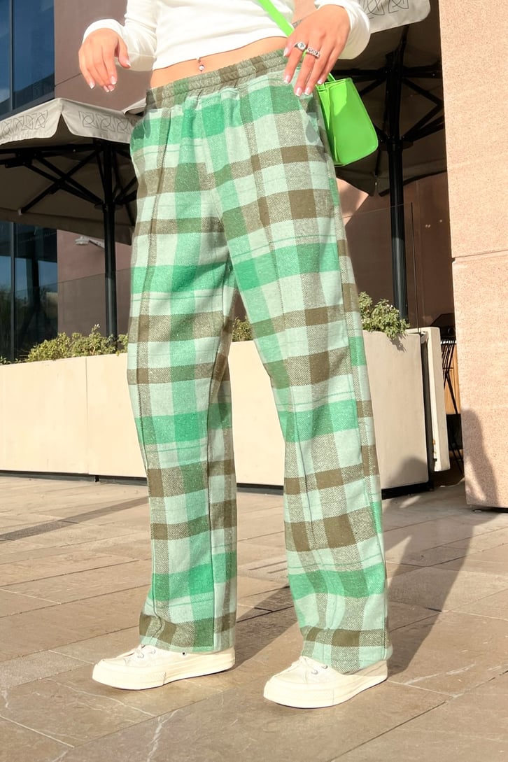 Flaw Atelier Ekose Kalın Kumaş Pijama Eşofman