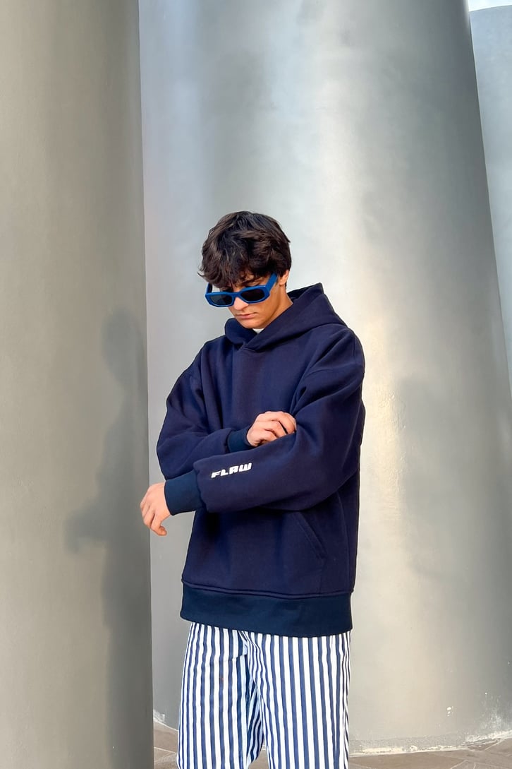 Flaw Atelier Flaw Kol Nakışlı Oversize Sweatshir