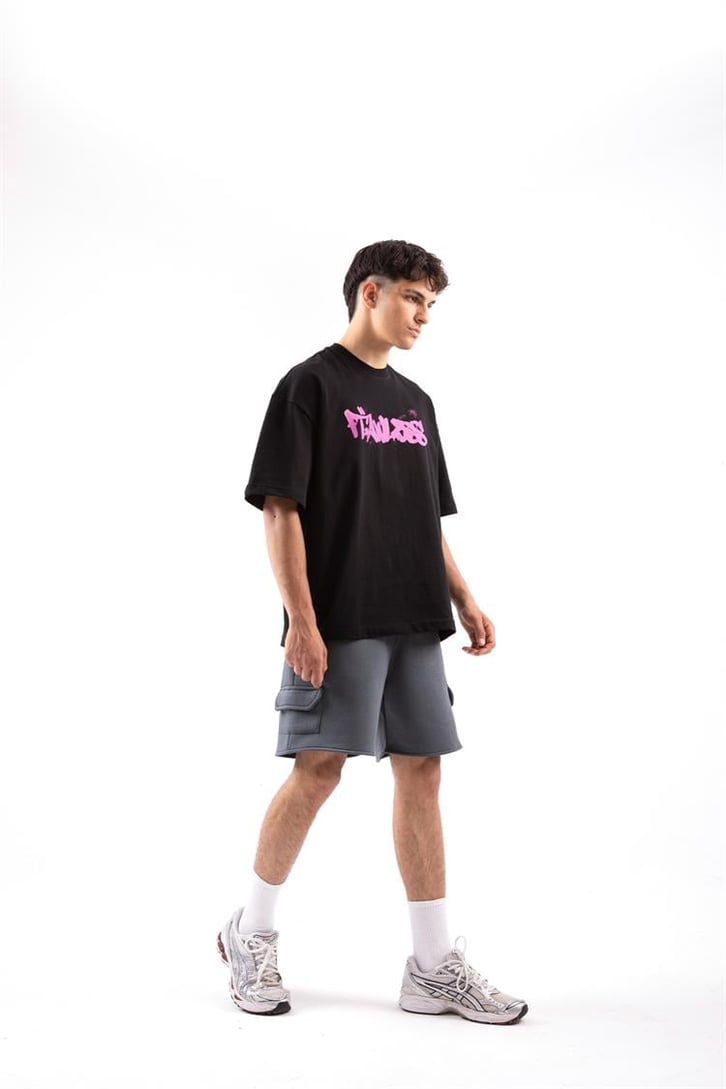 Flaw Atelier Flawless Spray Printed Beyaz Oversize Tshirt