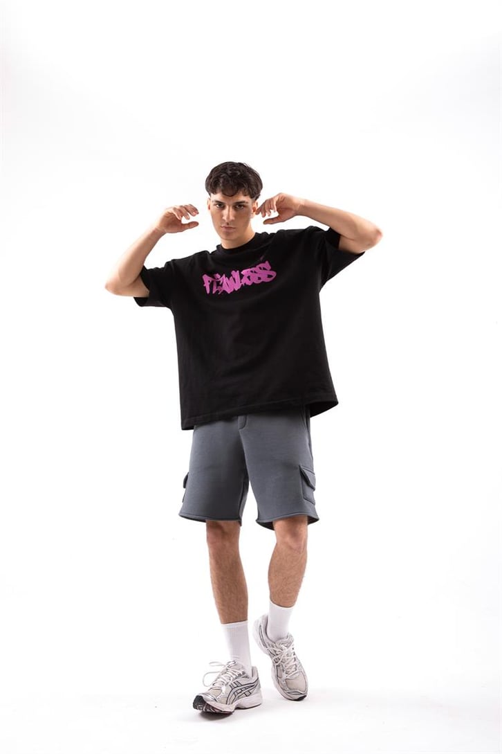 Flaw Atelier Flawless Spray Printed Beyaz Oversize Tshirt