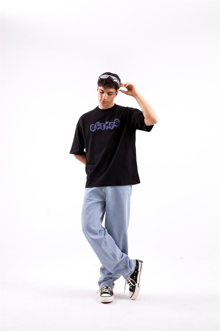 Flaw Atelier Glimps Printed Beyaz Oversize Tshirt