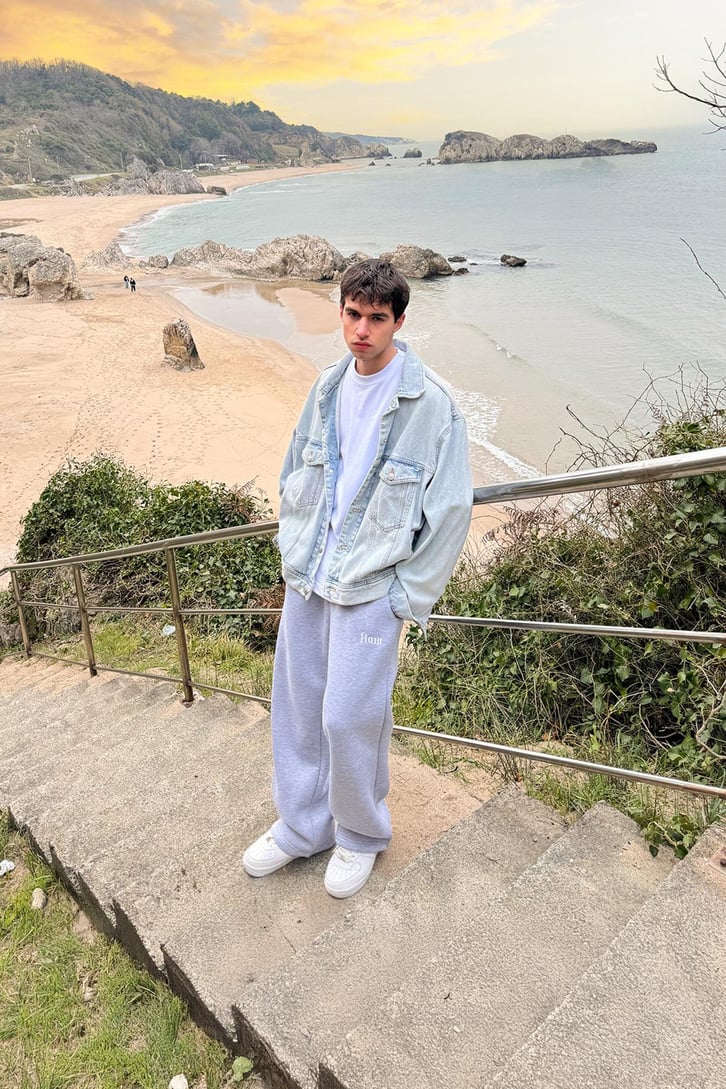 Flaw Atelier Gri Melanj Baggy Eşofman Altı
