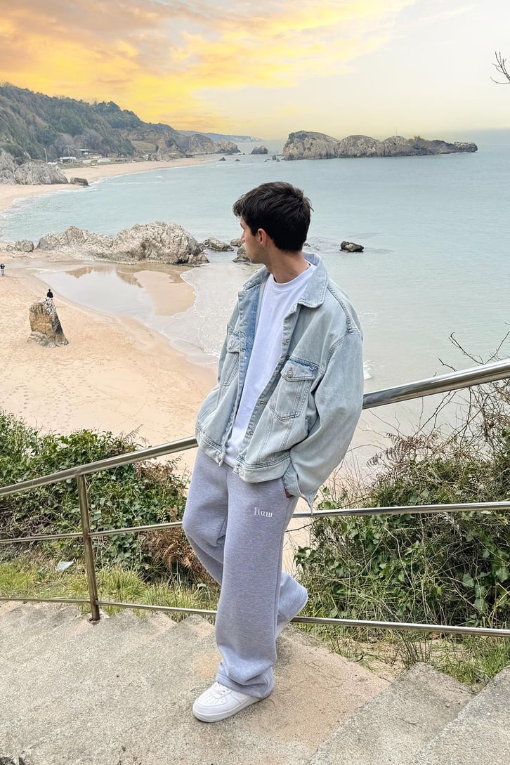 Flaw Atelier Gri Melanj Baggy Eşofman Altı