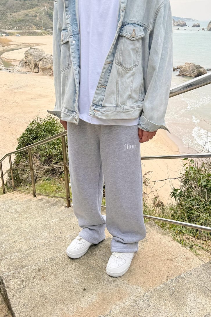 Flaw Atelier Gri Melanj Baggy Eşofman Altı