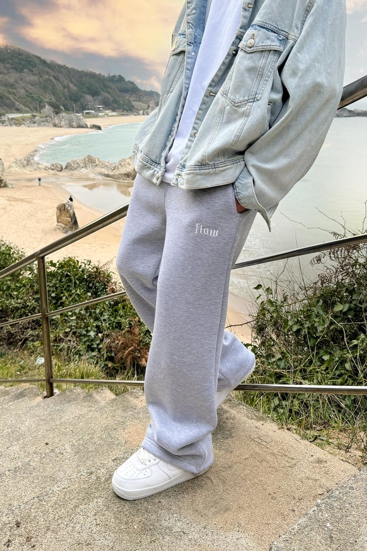 Flaw Atelier Gri Melanj Baggy Eşofman Altı