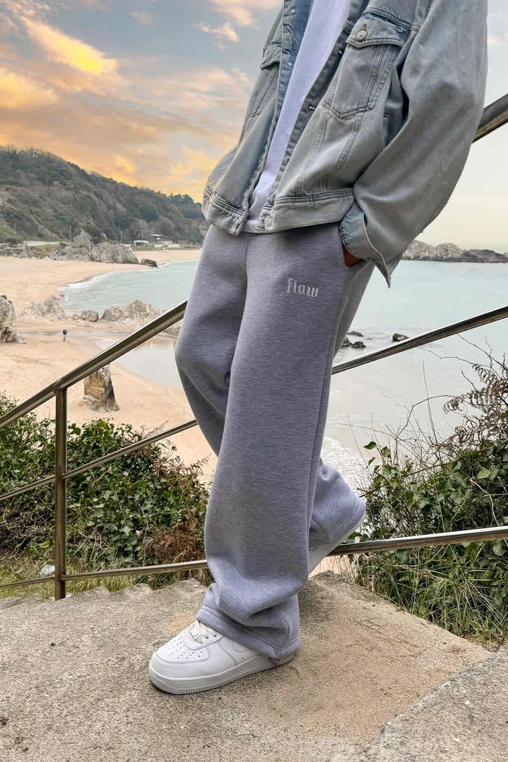 Flaw Atelier Gri Melanj Baggy Eşofman Altı