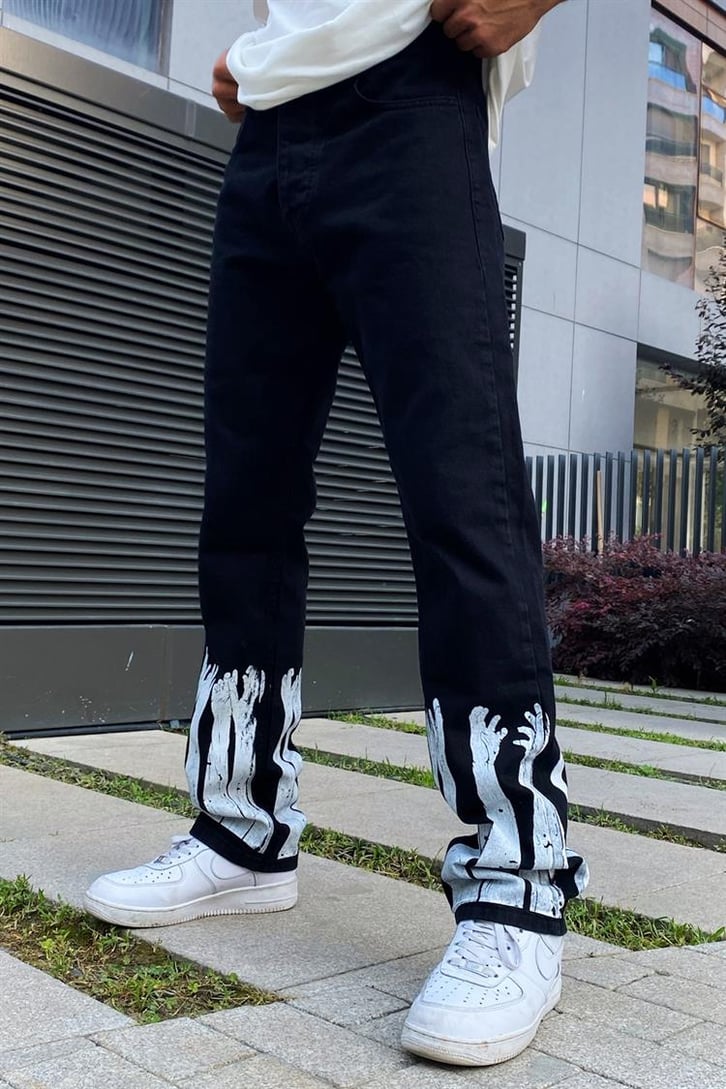 Flaw Atelier Hand Printed Regular Fit Jean