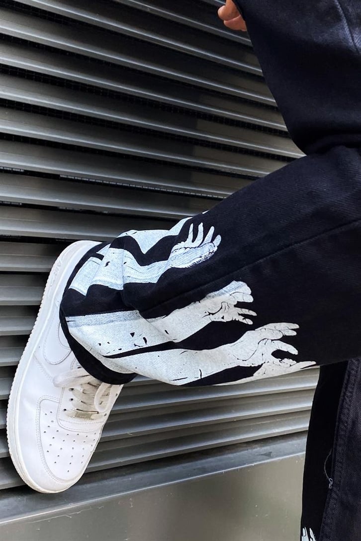 Flaw Atelier Hand Printed Regular Fit Jean