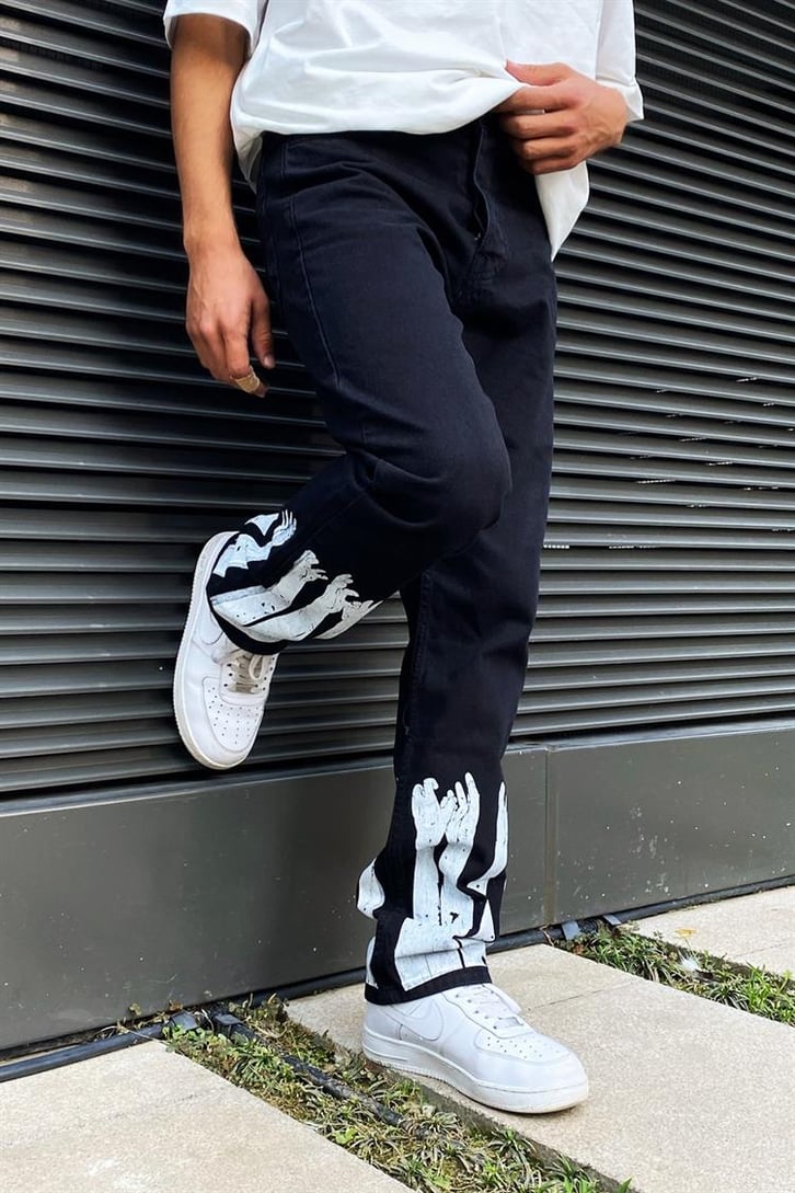 Flaw Atelier Hand Printed Regular Fit Jean