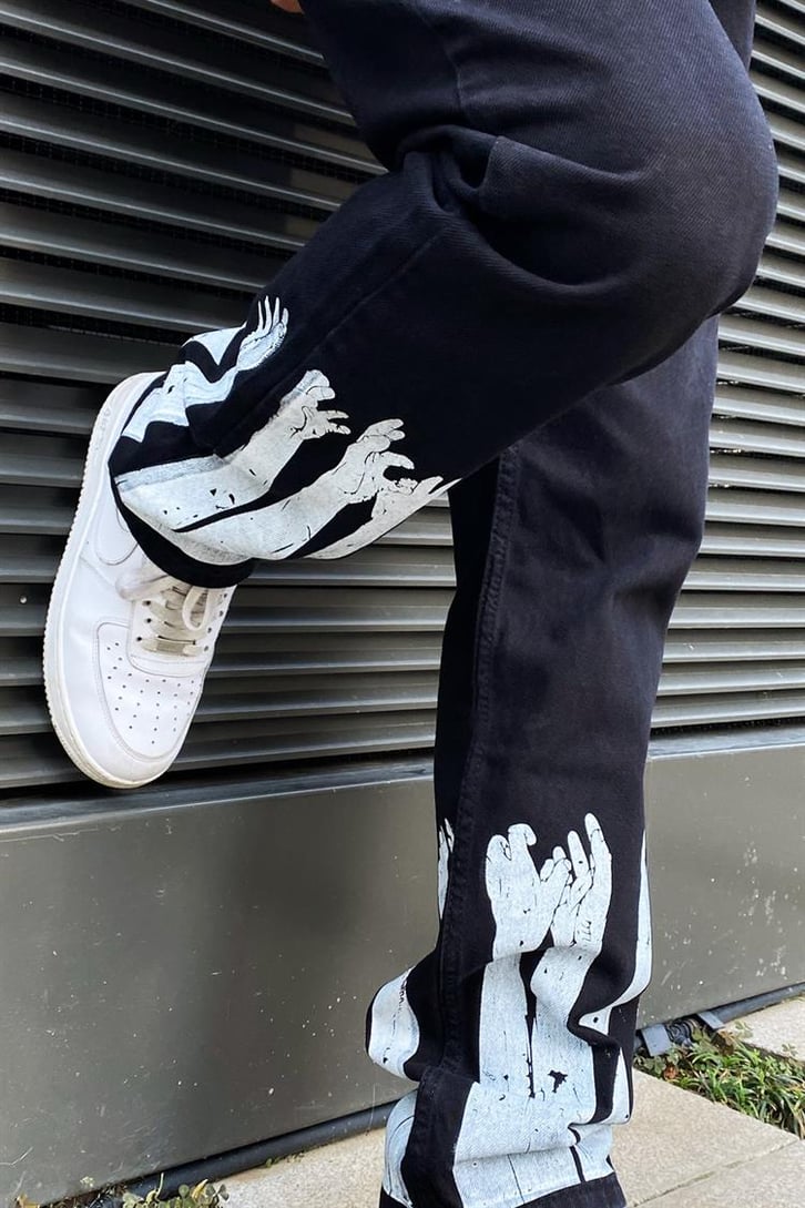 Flaw Atelier Hand Printed Regular Fit Jean