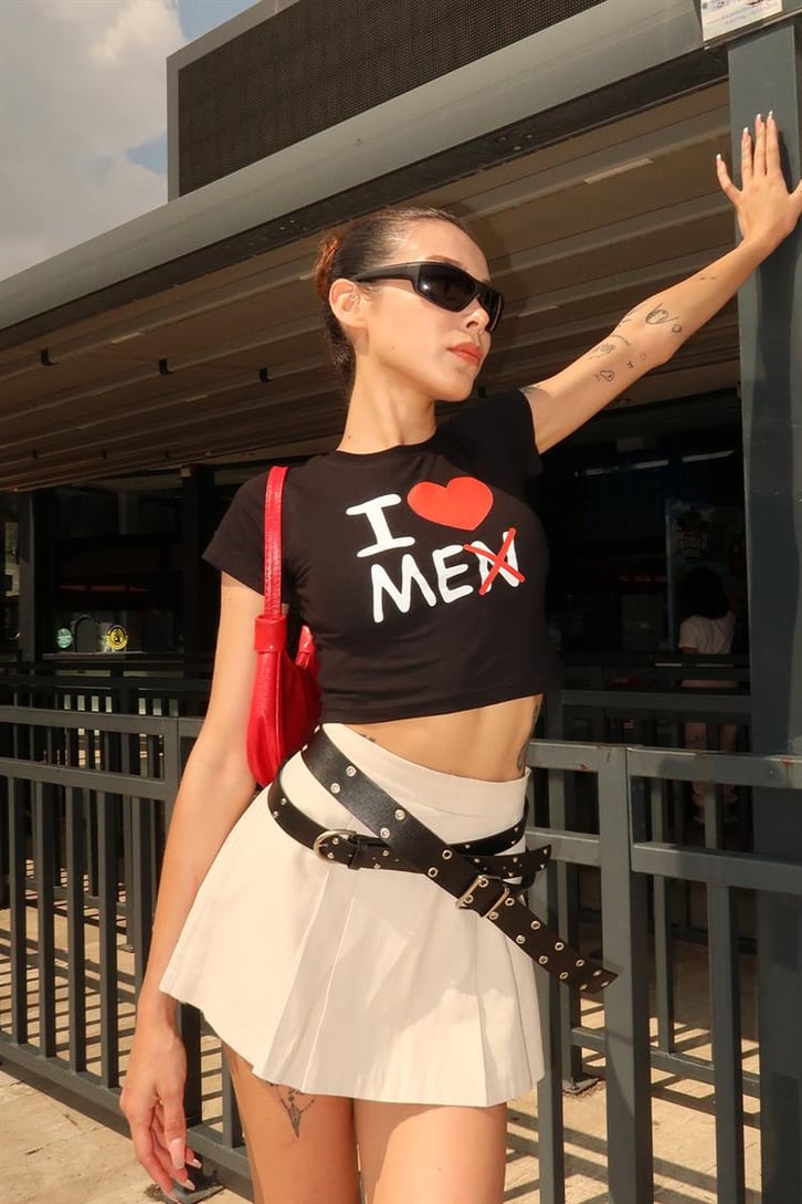 Flaw Atelier I Love Men Baskılı Crop