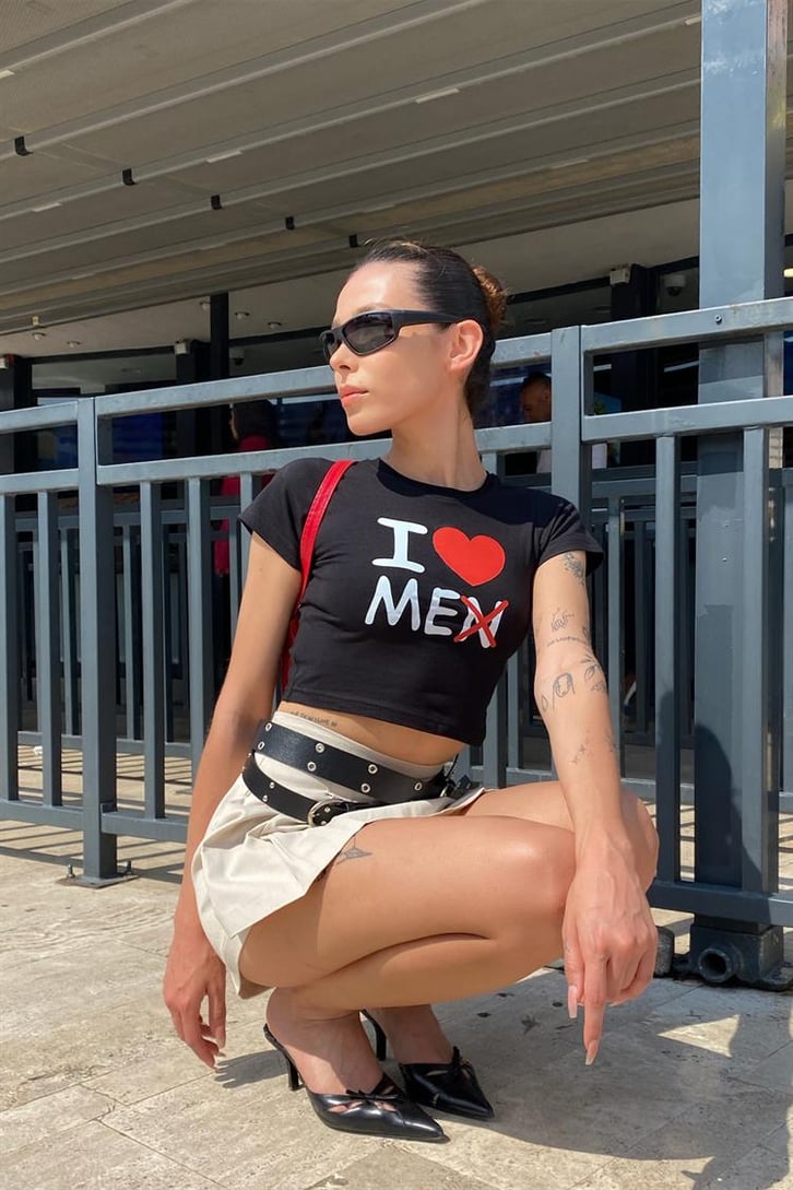 Flaw Atelier I Love Men Baskılı Crop
