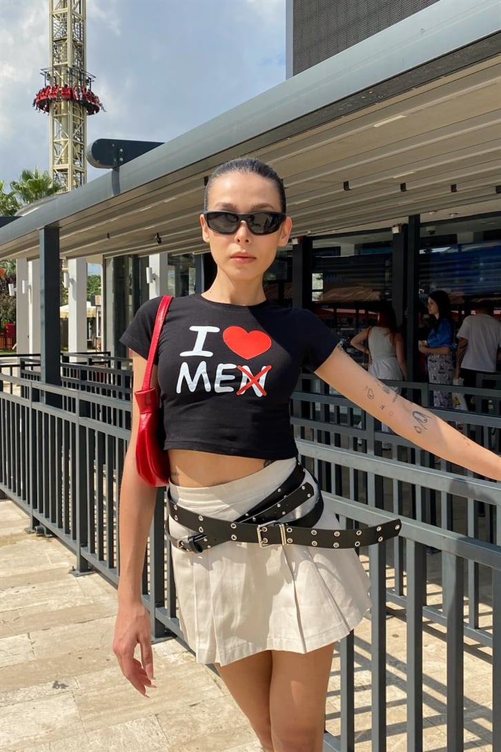 Flaw Atelier I Love Men Baskılı Crop