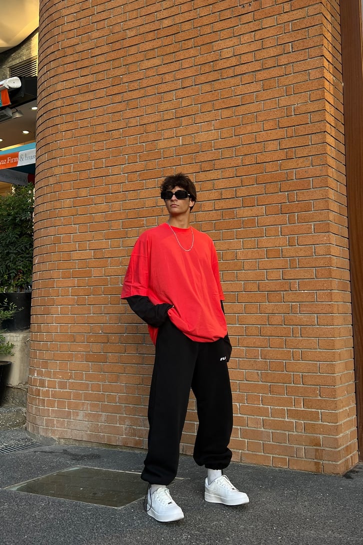 Flaw Atelier Lastikli Paça Siyah Relaxed Eşofman Altı