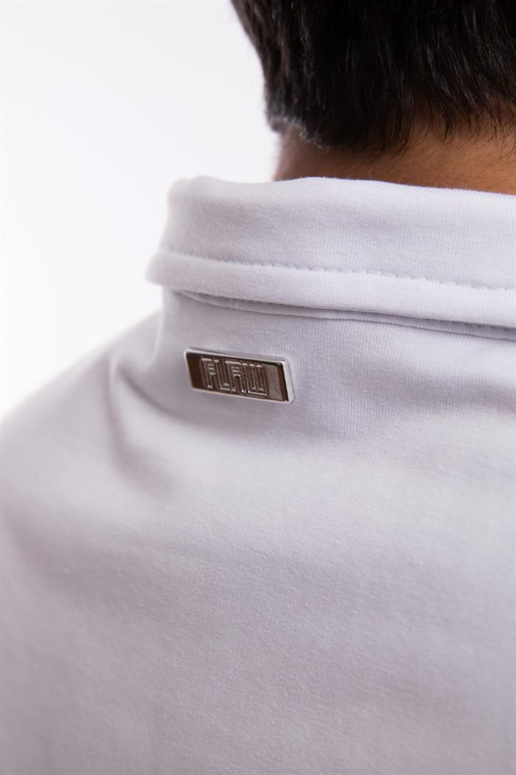 Flaw Atelier Logo Detaylı Beyaz Polo Yaka Tshirt