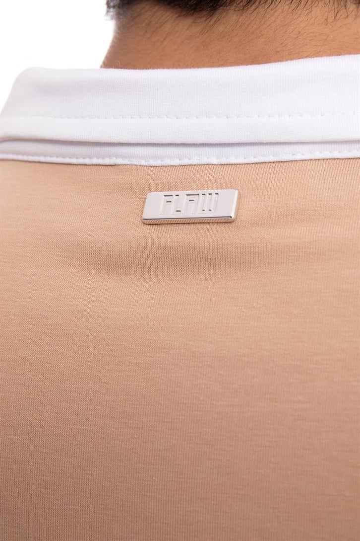 Flaw Atelier Logo Detaylı Camel Polo Yaka Tshirt