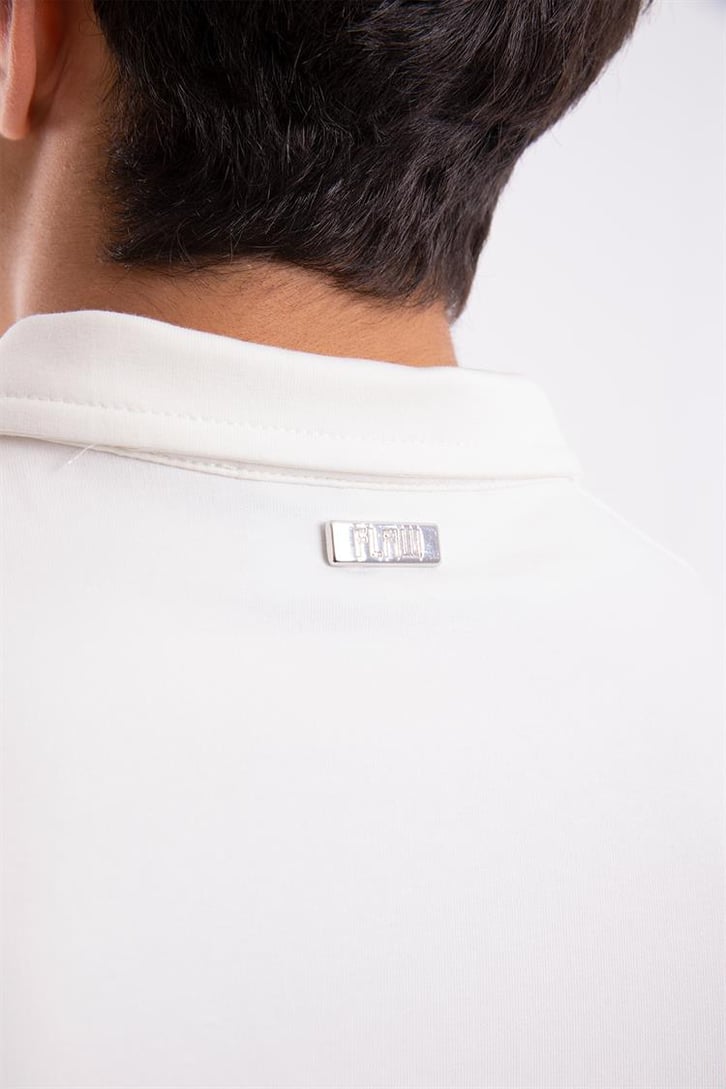 Flaw Atelier Logo Detaylı Ekru Polo Yaka Tshirt