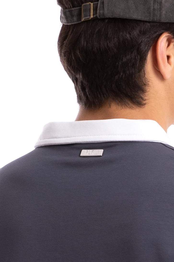 Flaw Atelier Logo Detaylı Füme Polo Yaka Tshirt