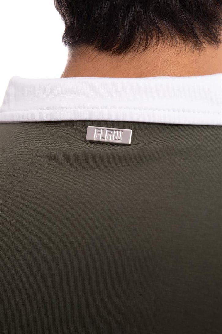 Flaw Atelier Logo Detaylı Haki Polo Yaka Tshirt