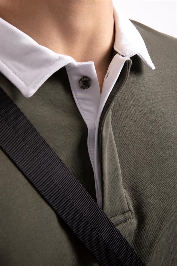 Flaw Atelier Logo Detaylı Haki Polo Yaka Tshirt