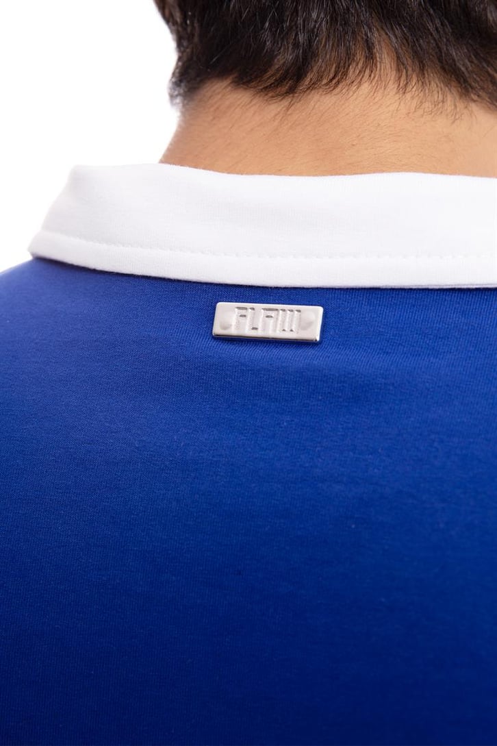Flaw Atelier Logo Detaylı Saks Mavisi Polo Yaka Tshirt